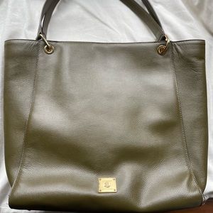 Lauren Ralph Lauren Tote in Olive Green